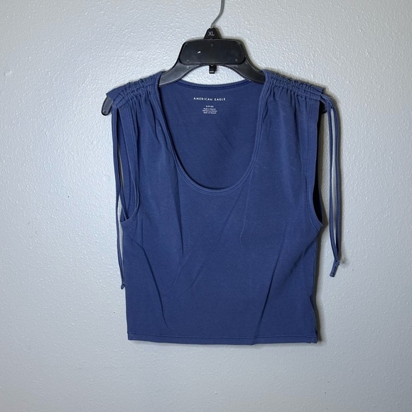 American Eagle Women Blue Crop‎ top size small - Picture 1 of 8